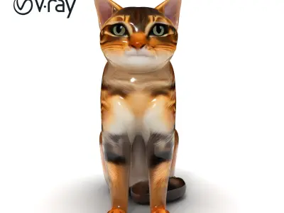 Realistic Domestic Cat Model Pack Low-poly 3D model purchase