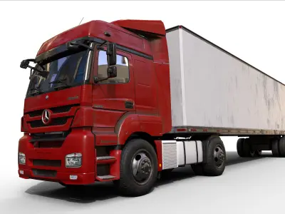 Axor 1840 Semi Truck Low-poly 3D model