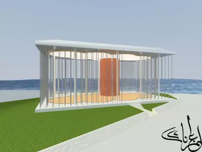 Cloud Pavilion on Shanghai Waterfront 3D model