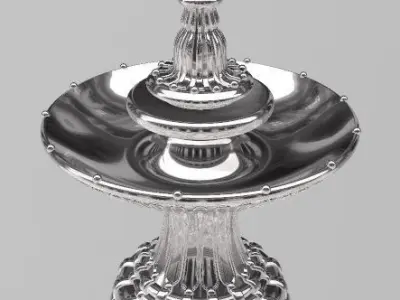 FOUNTAIN silver plate 3D model