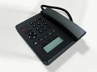 Corded Telephone Land Line Low-poly 3D model