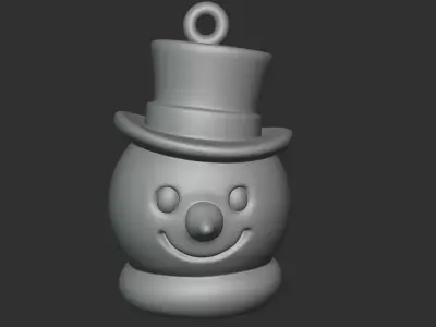 SNOWMAN HEAD ORNAMENT 3D print model