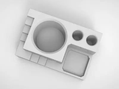 small stairs pattern vase 3D print model