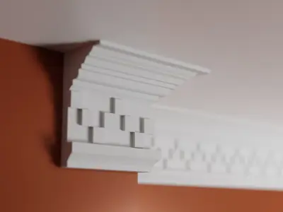 Moulding with L parts Low-poly 3D model