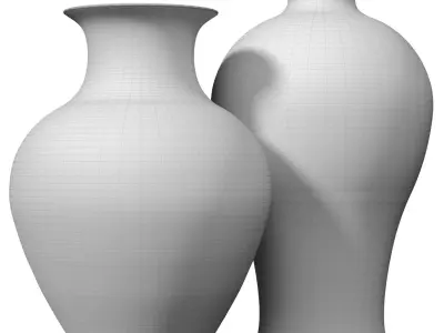 Decorative garden porcelain ceramic vase flowerpot pot urn  3D model