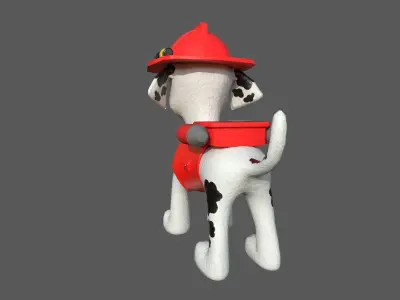 Marshall paw patrol dog Low-poly 3D model