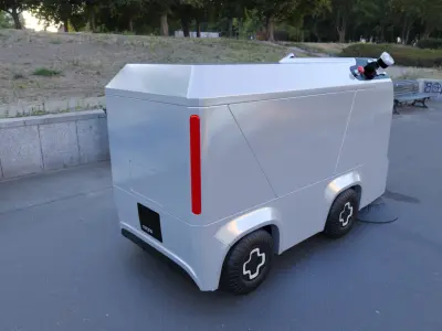 Robot street cleaner 3D model