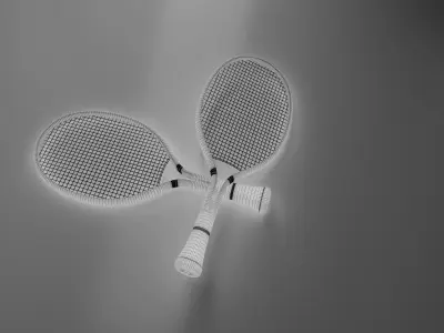 tennis racket Free low-poly 3D model
