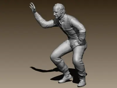 Clay Regazzoni Car Driver 3D print model