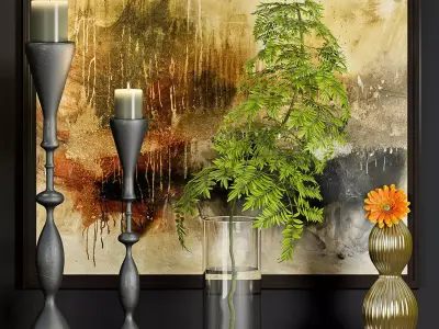 Decorative set-09 3D model buy