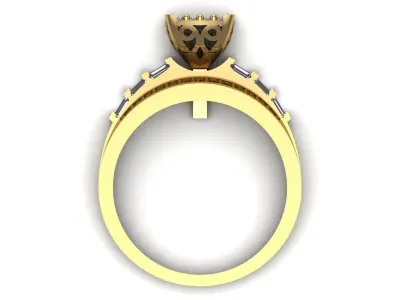 Solitaire Ring A58  3D print model