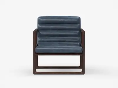 Elodie Armchair dakota sapphire Low-poly 3D model