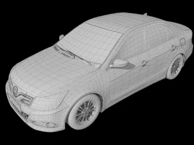 BYD EVNew Energy Vehicle with Interior Low-poly 3D model