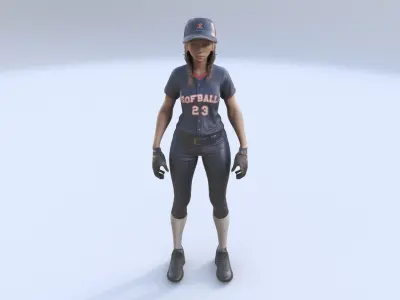Softball 3D model