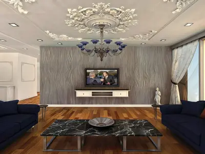 Classic Residence Apartment Design Low-poly 3D model