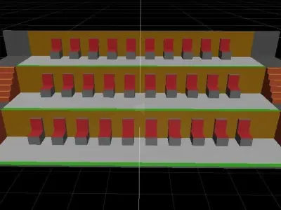 Tribune model Low-poly 3D model