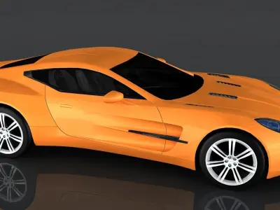 Aston Martin ONE-77 Low-poly 3D model