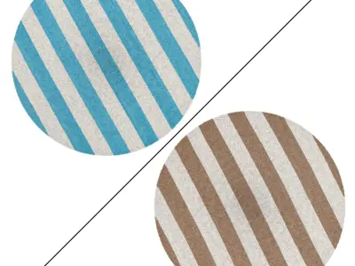 Round Rug Set 239 3D model