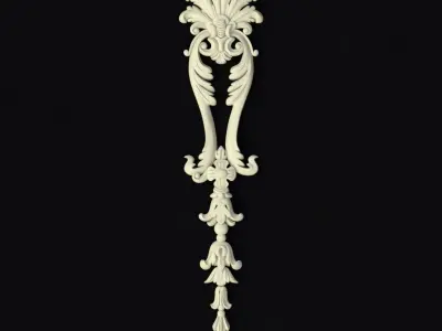 Central decor ornament for furniture 3D model 621
