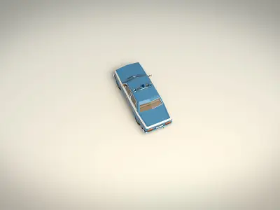 Low Poly Police Car 05 Low-poly 3D model