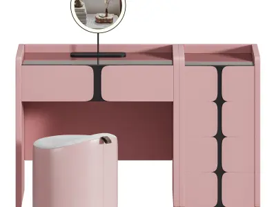 Ensemble de coiffeuse Modern 3D model