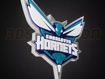 Charlotte Hornets logo - Cinematic - 3D print 3D model