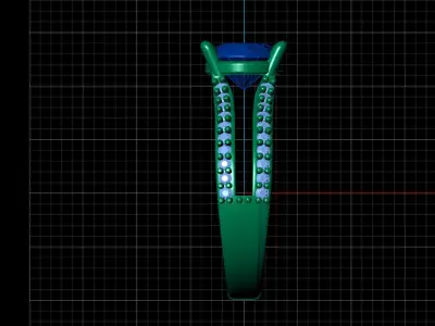 STL 3DM Print Ready Women Diamond Ring Lightweight Printable  3D print model 125