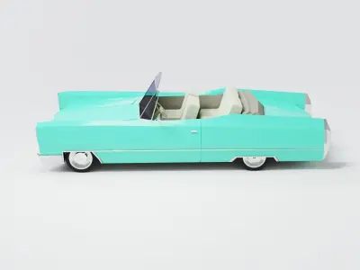 Low Poly 3D Cadillac toy convertible Low-poly 3D model
