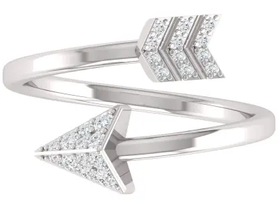 Arrow diamound ring 3D print model