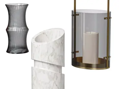Decorative set 3D model 3