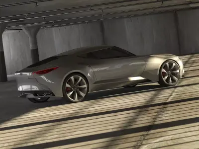 Hyundai HND-9 and garage 3D model