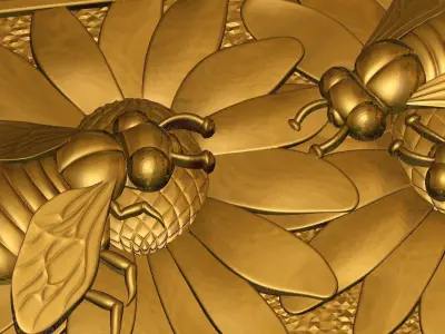 bees frame 3D print model