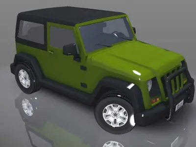Jeep Wrangler 4x4 Jeep 2019 3D model Game Ready Asset Low-poly 3D model