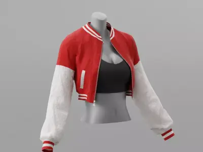 Sport Jacket Lowpoly Game-Ready 3D model Low-poly 3D model