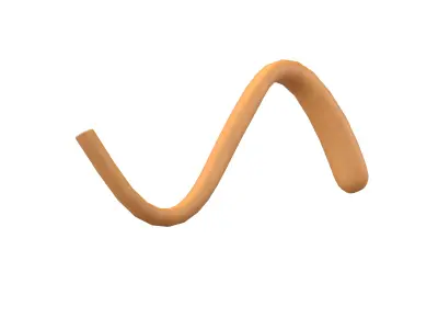 Cat Tail v1 004 Low-poly 3D model