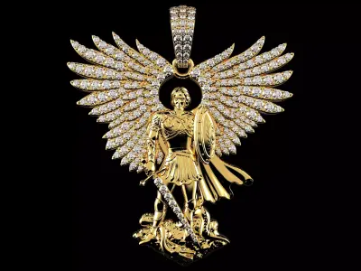 St Michael Gold N1267 3D print model