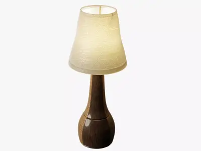 Luxury Wooden Lampshade  3D model