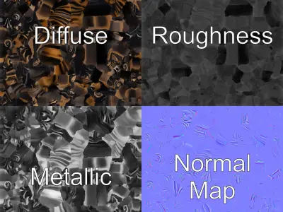 Gothic Decorative Handle model pack Low-poly 3D model