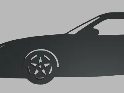 Nissan 180SX Version III Veilside Coupe 1990 Key Ring 3D print model