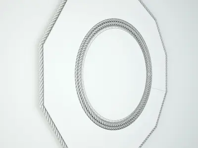 Cabot Cove Wood Frame Mirror 3D model