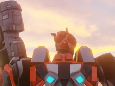 Transformers Prime Blaster Free low-poly 3D model