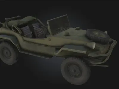 Amphibious Classic  Vintage Dual Terrain Vehicle 3D model