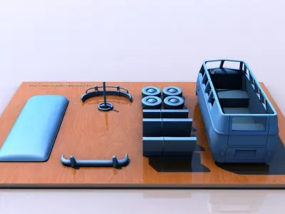 VOLKSWAGEN TYPE 1 COMBI 1951 3D print model