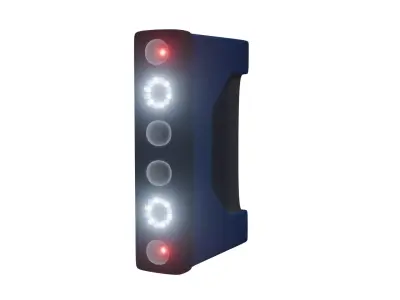 3D dual scanner low-poly model Low-poly 3D model