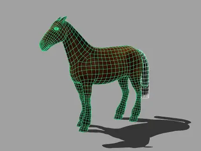 Horse Rigged Animated Low-poly 3D model