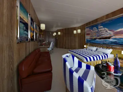 Ship cabin 3D model