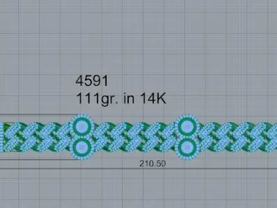 Chain Bracelet 4591 3D print model