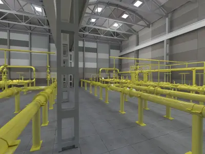  Gas distribution station 3D model