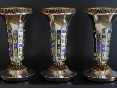 F1 Trophy - FIA World Constructors Championship Low-poly 3D model