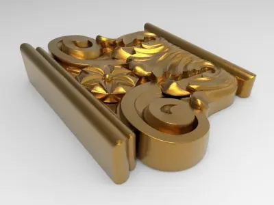 carved bracket 3D model